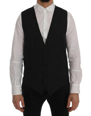 Dolce & Gabbana Gray Wool Stretch Vest -  Vests for Men Suits -  Dolce & Gabbana.