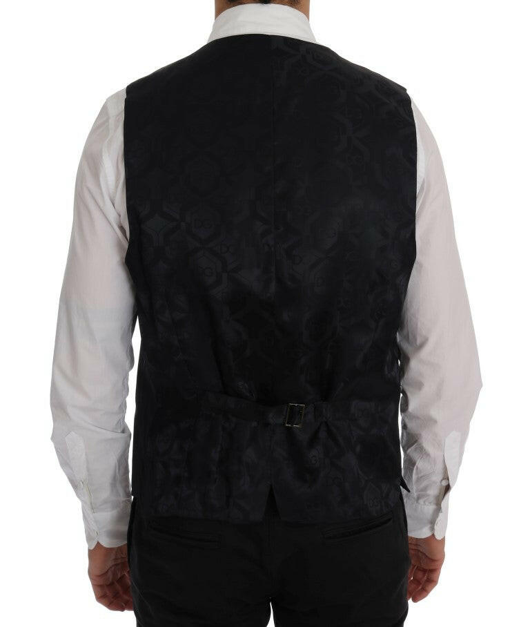 Dolce & Gabbana Gray Wool Stretch Vest -  Vests for Men Suits -  Dolce & Gabbana.