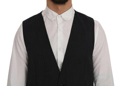 Dolce & Gabbana Gray Wool Stretch Vest -  Vests for Men Suits -  Dolce & Gabbana.