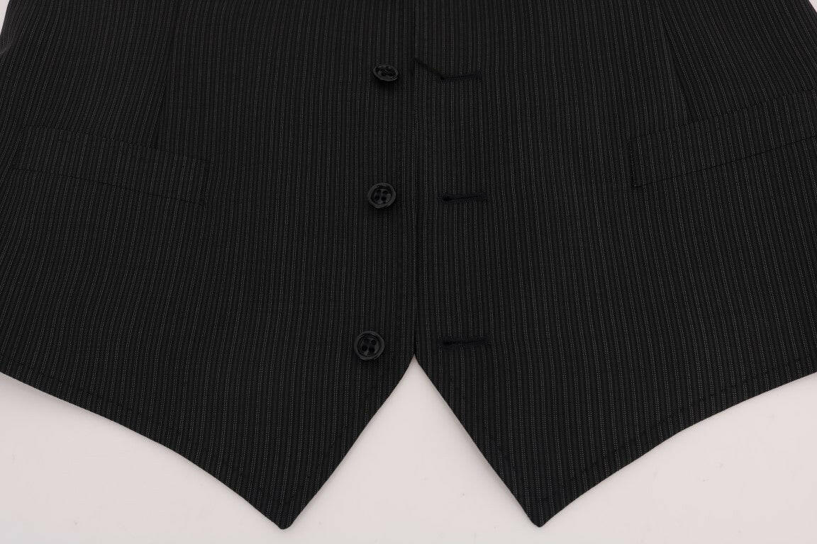 Dolce & Gabbana Gray Wool Stretch Vest -  Vests for Men Suits -  Dolce & Gabbana.