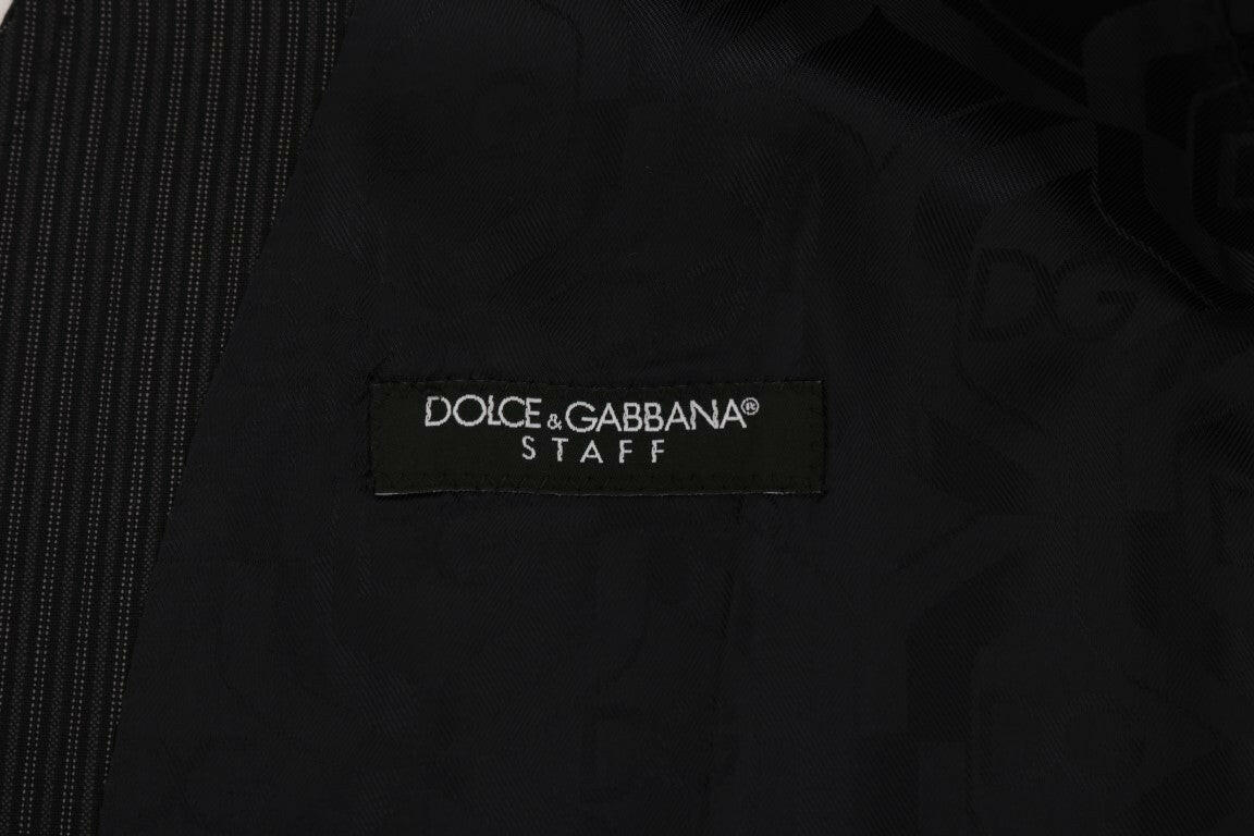 Dolce & Gabbana Gray Wool Stretch Vest -  Vests for Men Suits -  Dolce & Gabbana.