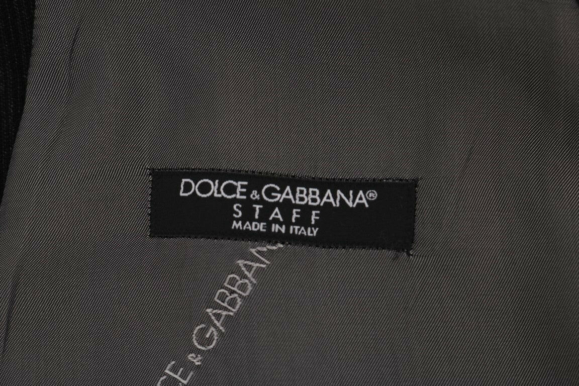 Dolce & Gabbana Black STAFF Cotton Rayon Vest -  Vests for Men Suits -  Dolce & Gabbana.