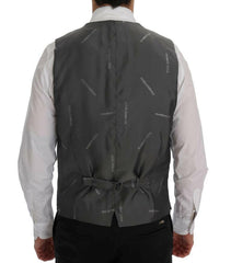 Dolce & Gabbana Gray STAFF Cotton Rayon Vest -  Vests for Men Suits -  Dolce & Gabbana.
