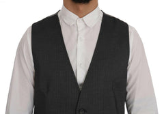 Dolce & Gabbana Gray STAFF Cotton Rayon Vest -  Vests for Men Suits -  Dolce & Gabbana.
