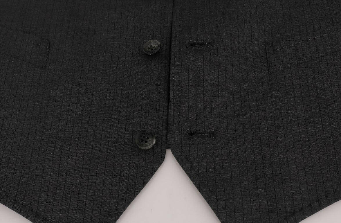 Dolce & Gabbana Gray STAFF Cotton Rayon Vest -  Vests for Men Suits -  Dolce & Gabbana.
