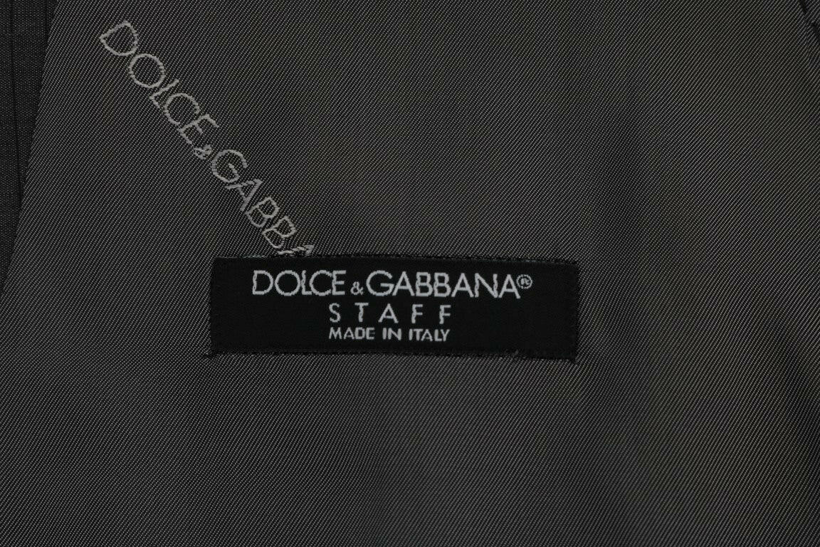 Dolce & Gabbana Gray STAFF Cotton Rayon Vest -  Vests for Men Suits -  Dolce & Gabbana.