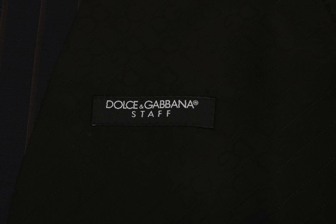 Dolce & Gabbana Blue Wool Stretch Vest -  Vests for Men Suits -  Dolce & Gabbana.