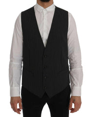 Dolce & Gabbana Gray Wool Stretch Vest -  Vests for Men Suits -  Dolce & Gabbana.