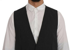 Dolce & Gabbana Gray Wool Stretch Vest -  Vests for Men Suits -  Dolce & Gabbana.