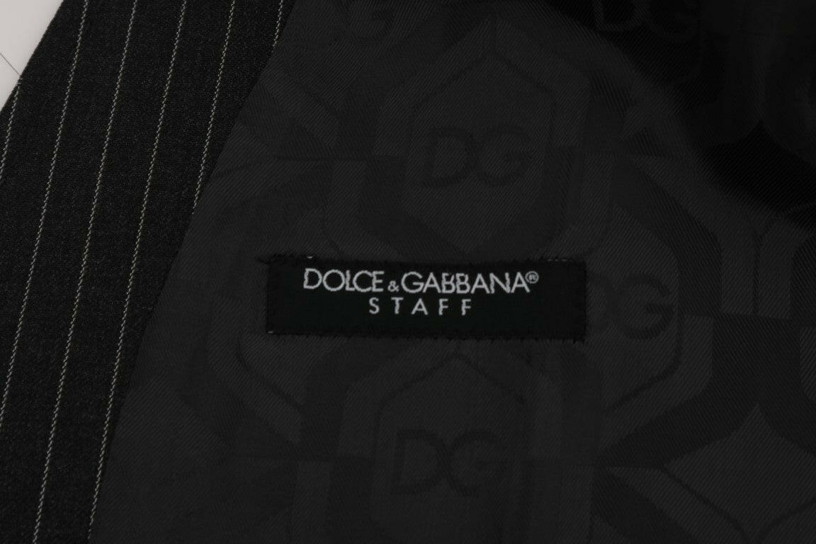 Dolce & Gabbana Gray Wool Stretch Vest -  Vests for Men Suits -  Dolce & Gabbana.