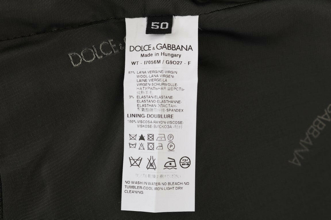 Dolce & Gabbana Gray STAFF Wool Stretch Vest -  Vests for Men Suits -  Dolce & Gabbana.