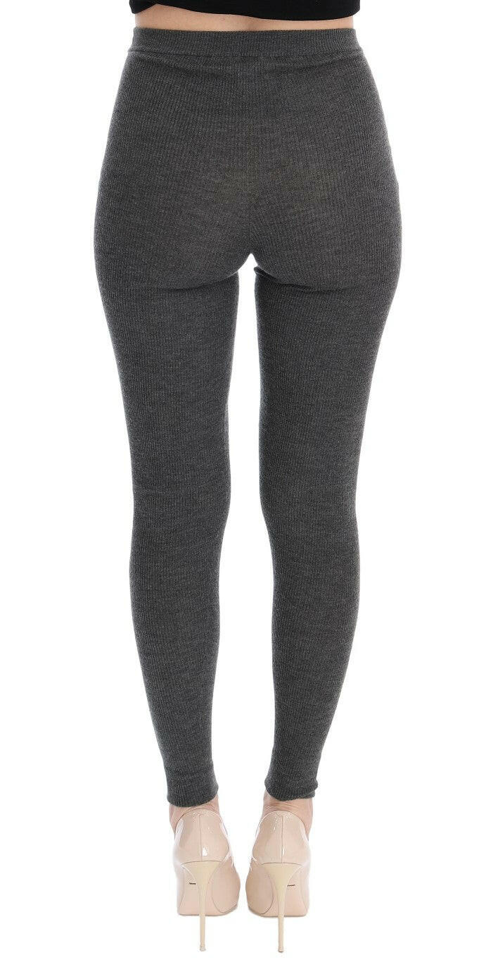 Dolce & Gabbana Gray Cashmere Stretch Tights -   -  Dolce & Gabbana.