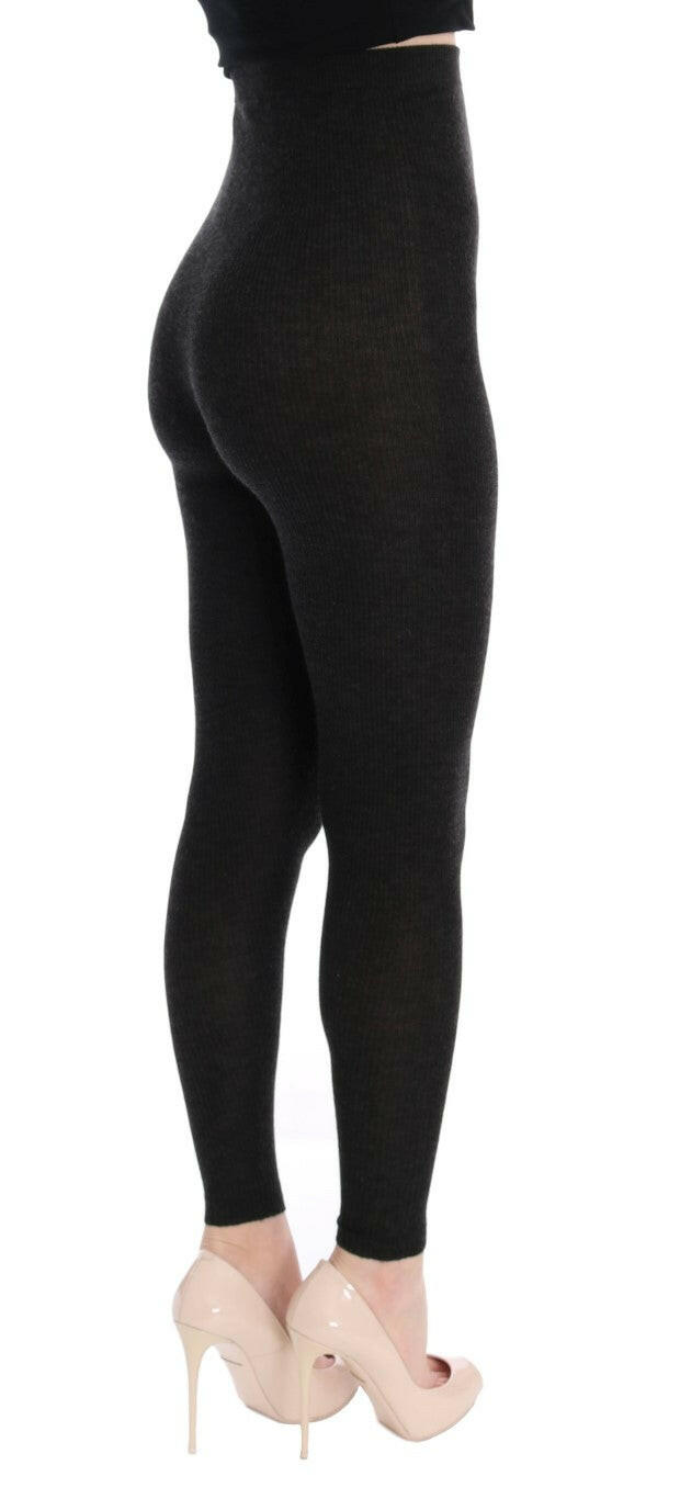 Dolce & Gabbana Gray Cashmere Stretch Tights -   -  Dolce & Gabbana.