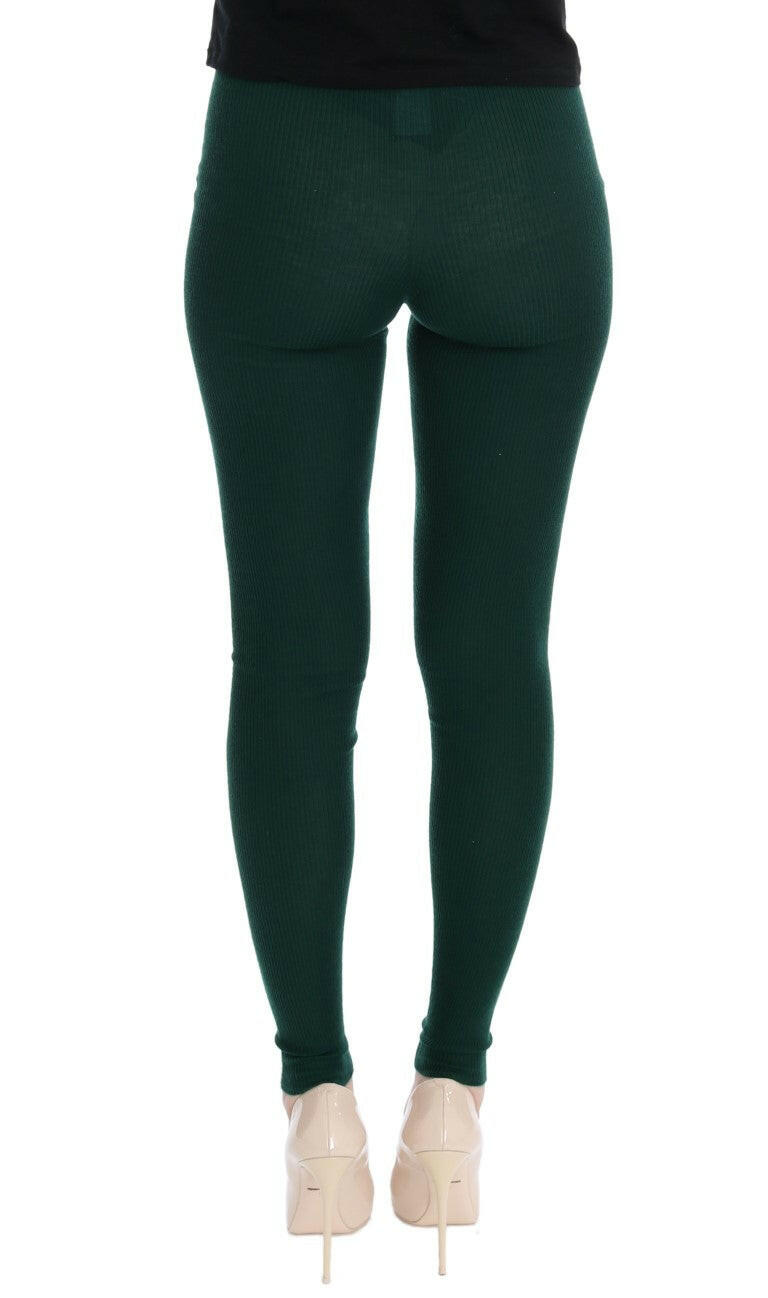 Dolce & Gabbana Green Cashmere Stretch Tights -   -  Dolce & Gabbana.