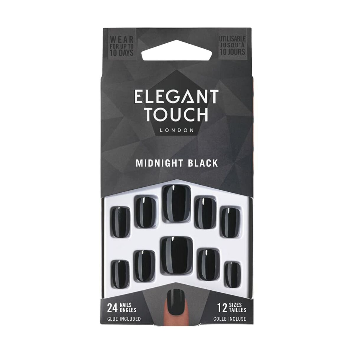 False nails Elegant Touch Core Colour Midnight black (24 pcs) -  Beauty, Manicure and pedicure -  Elegant Touch.