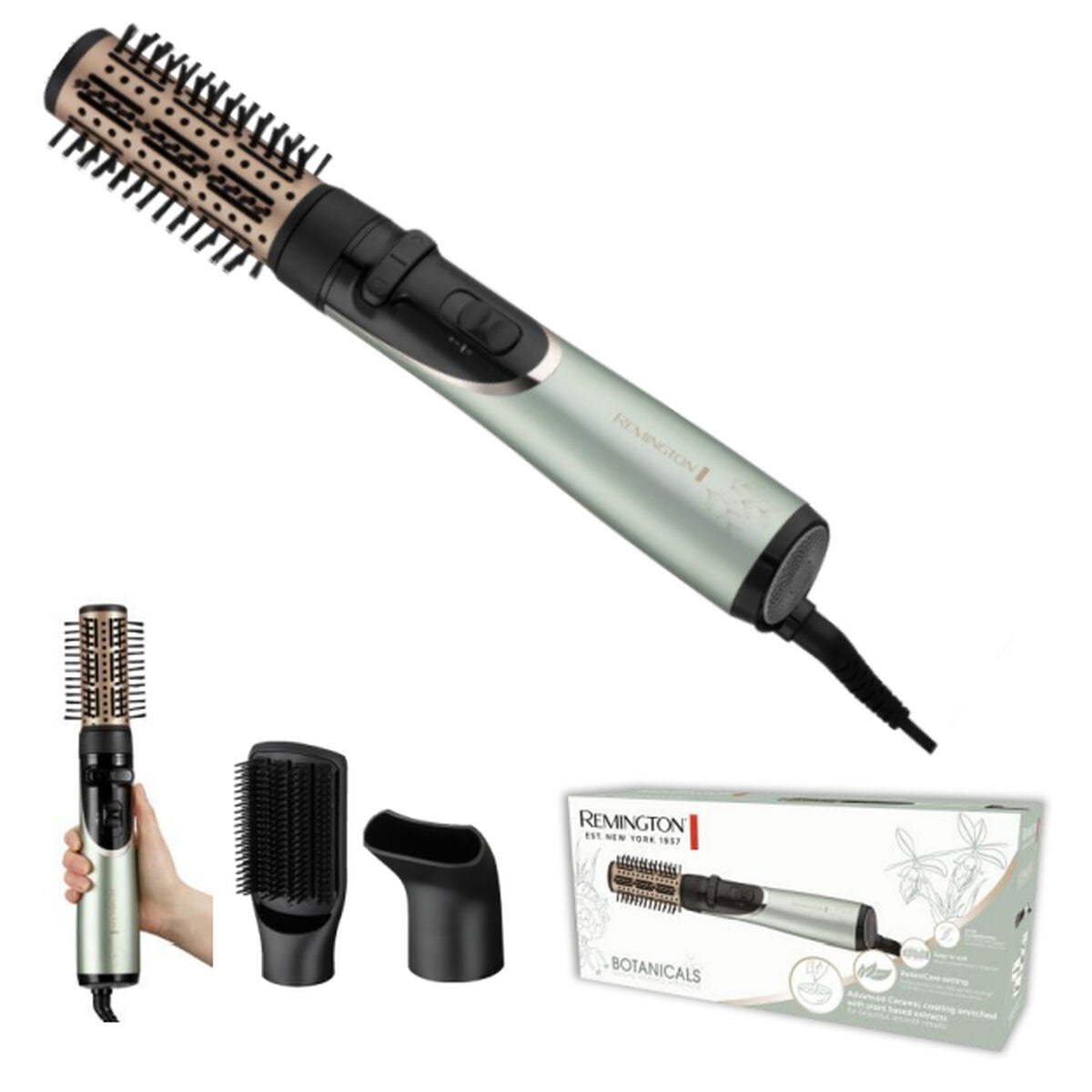 3-in-1 Drying, Styling and Curling Hairbrush Remington AS5860 800 W -  Beauty, Hair care -  Remington.