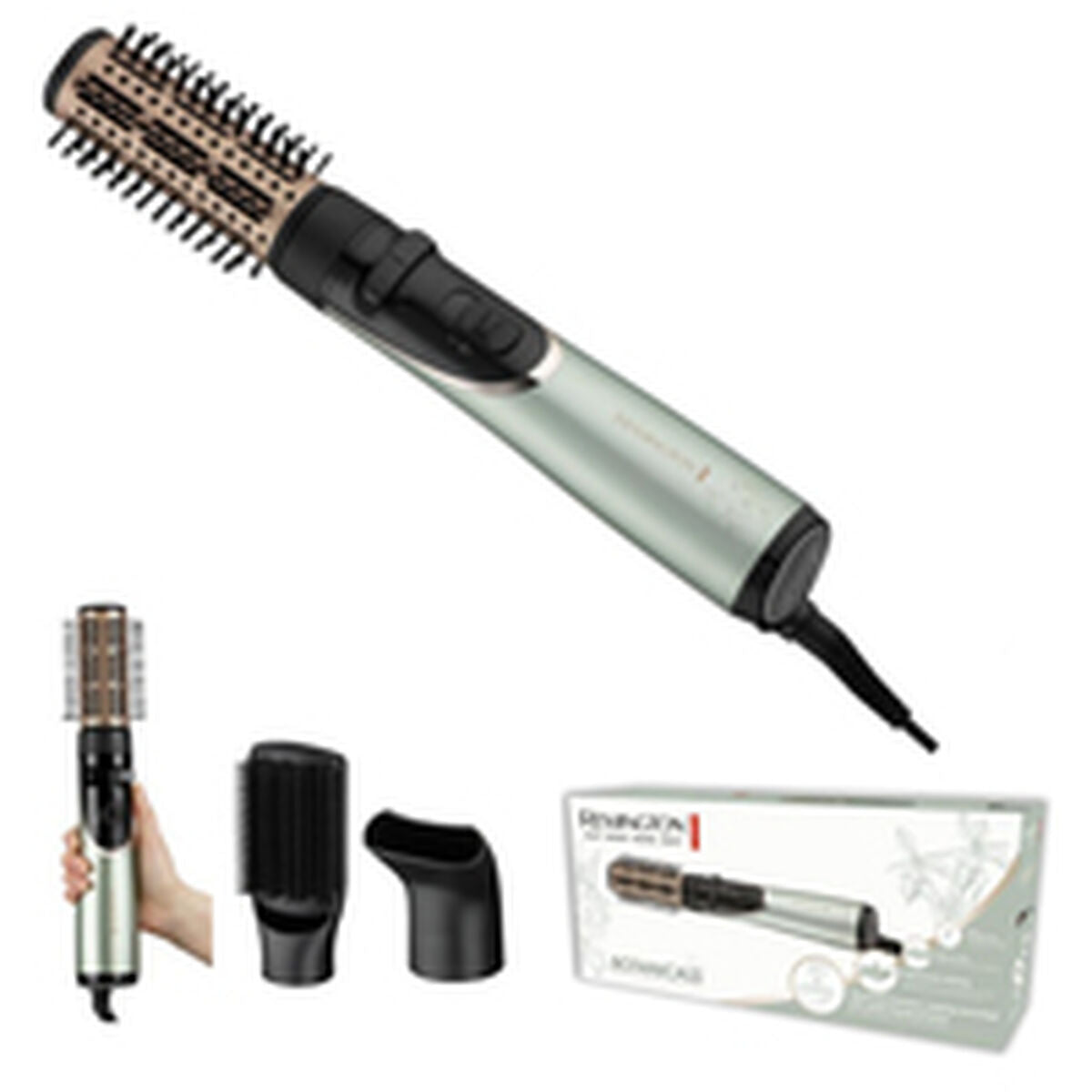 3-in-1 Drying, Styling and Curling Hairbrush Remington AS5860 800 W -  Beauty, Hair care -  Remington.