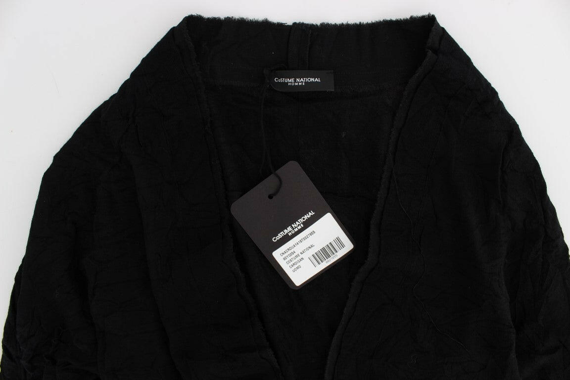 Costume National Black Fine Wool Button Cardigan -   -  Costume National.