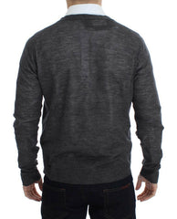 Costume National Gray Wool Button Cardigan Sweater -   -  Costume National.