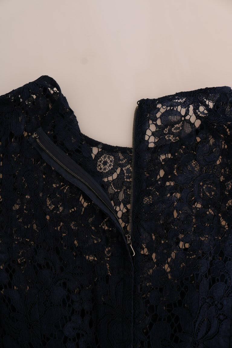 Dolce & Gabbana Blue Taormina Floral Lace Sheath Dress -   -  Dolce & Gabbana.