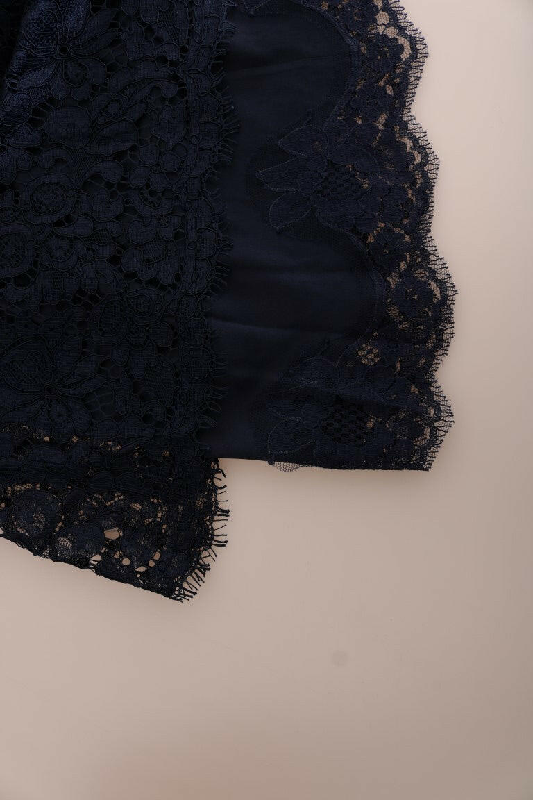 Dolce & Gabbana Blue Taormina Floral Lace Sheath Dress -   -  Dolce & Gabbana.