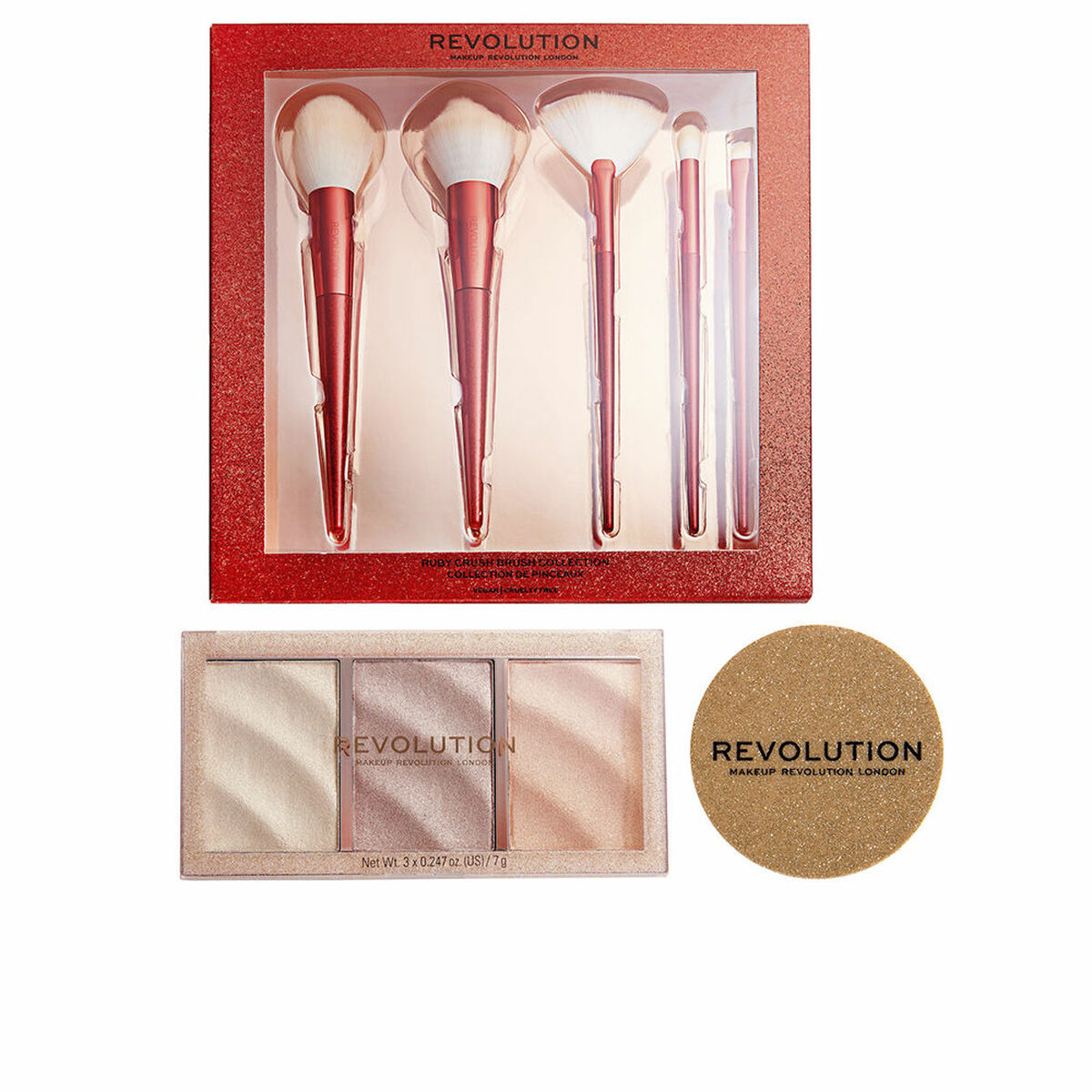 Make-Up Set Revolution Make Up Highlighter 3 Pieces -  Beauty, Make-up -  Revolution Make Up.