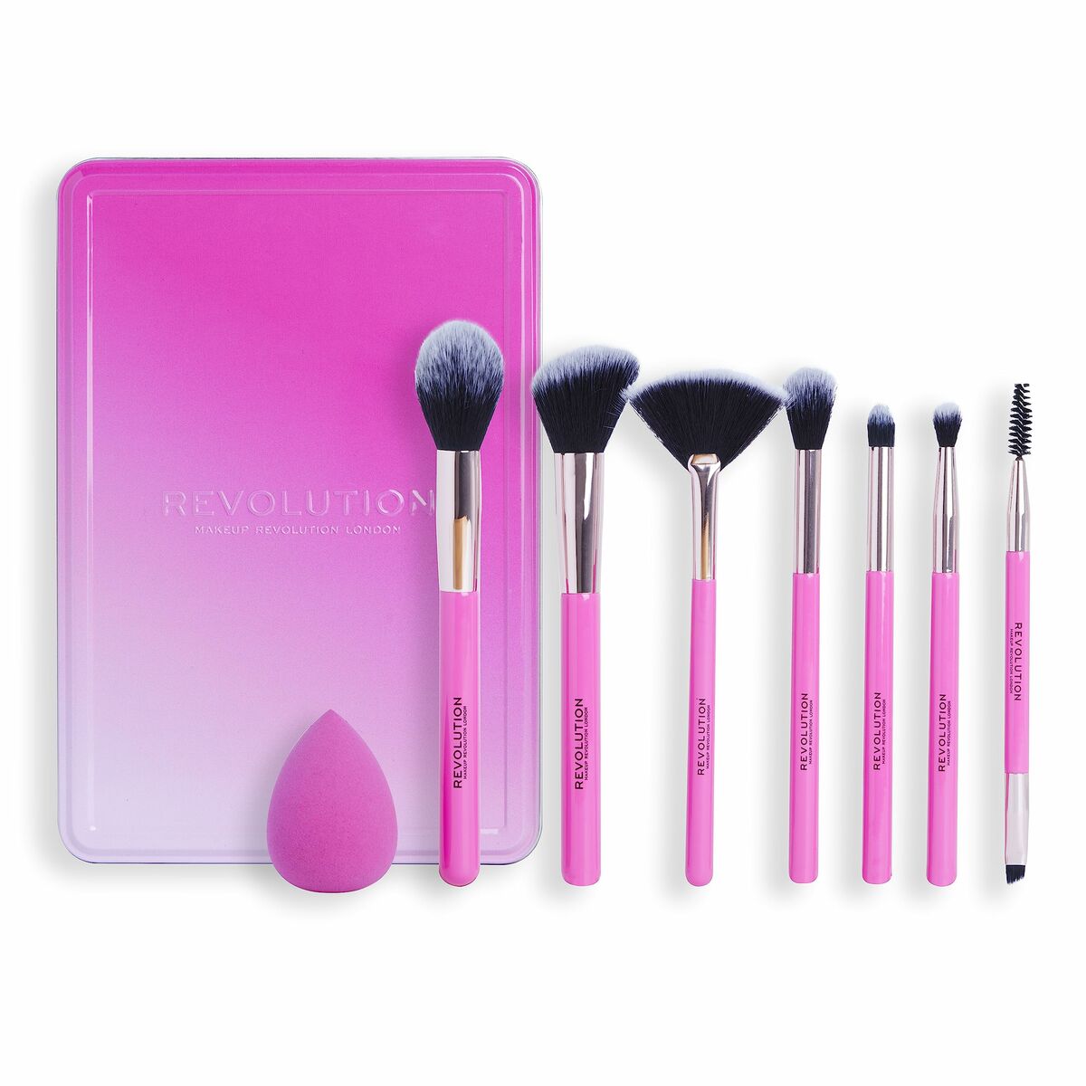 Set of Make-up Brushes Revolution Make Up The Brush Edit Pink 8 Pieces -  Beauty, Utensils and accessories -  Revolution Make Up.