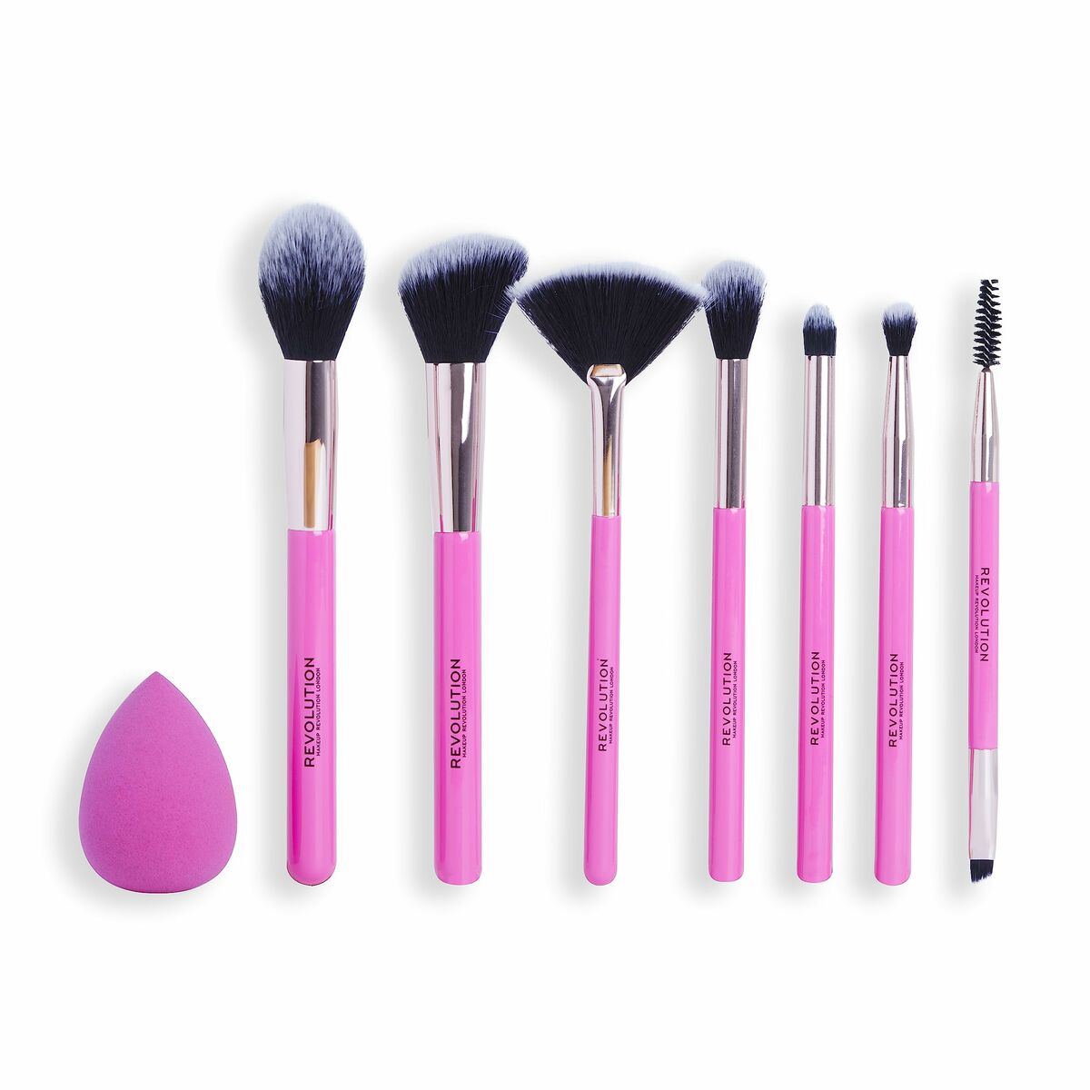 Set of Make-up Brushes Revolution Make Up The Brush Edit Pink 8 Pieces -  Beauty, Utensils and accessories -  Revolution Make Up.
