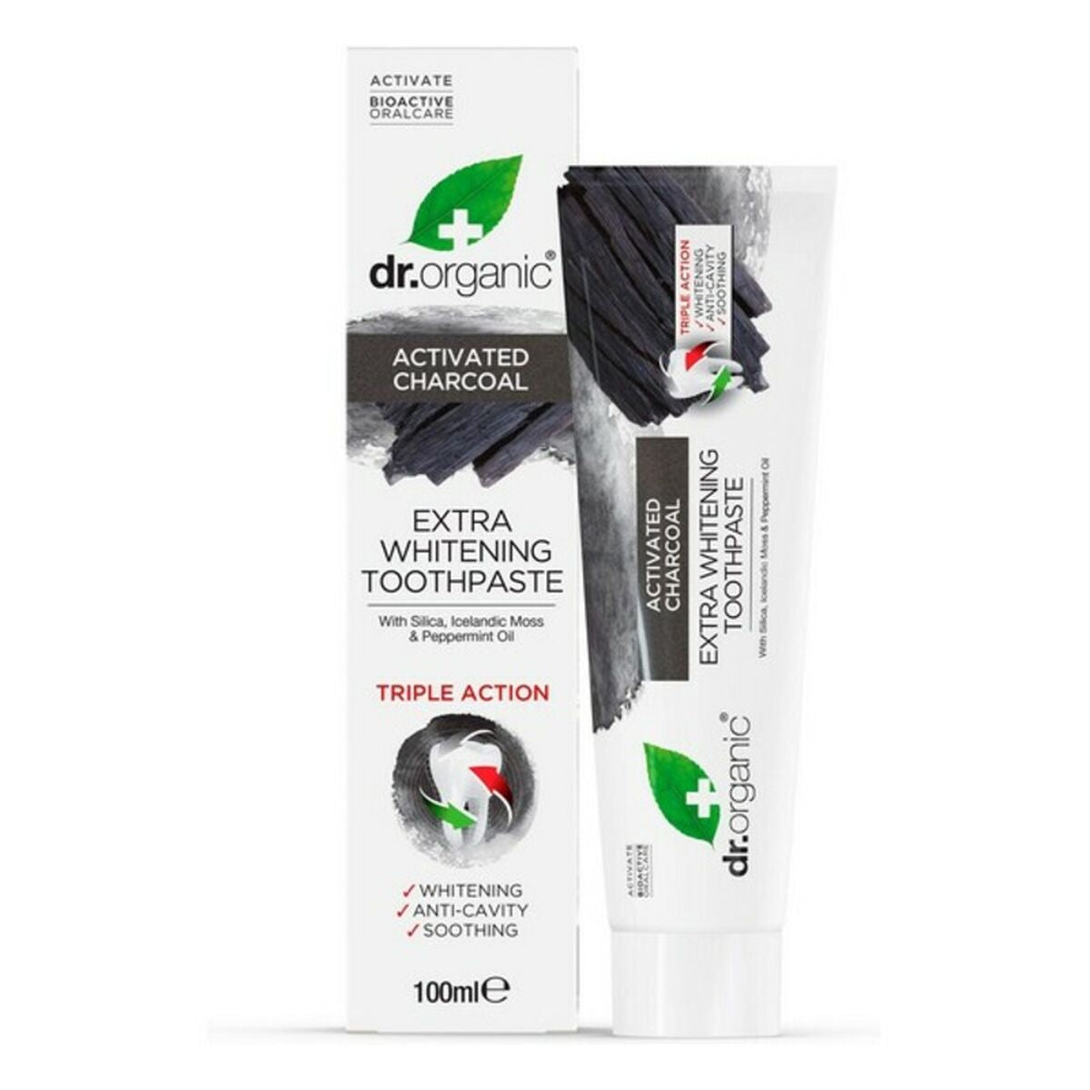 Toothpaste Carbón Dr.Organic (100 ml) -  Health and personal care, Oral care -  Dr.Organic.
