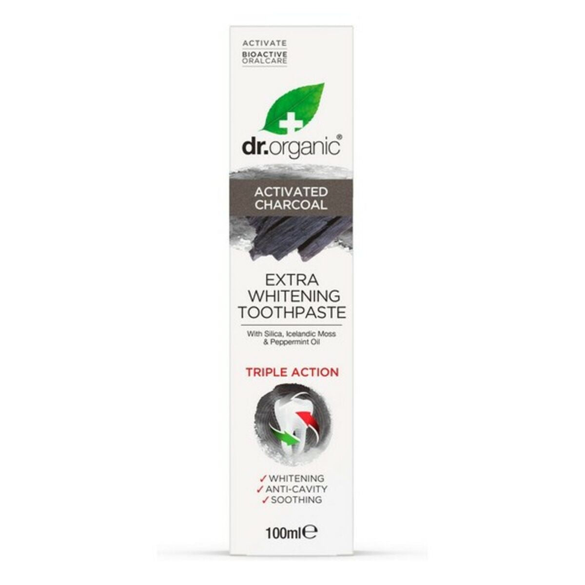 Toothpaste Carbón Dr.Organic (100 ml) -  Health and personal care, Oral care -  Dr.Organic.