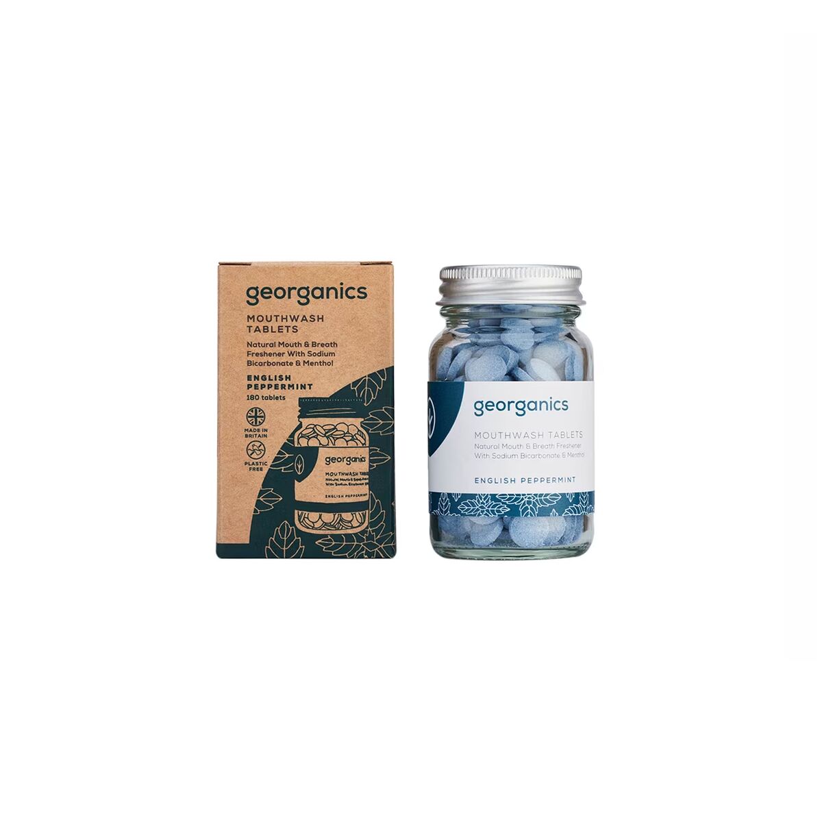 Mouthwash Georganics Tablet Mint 180 Units -  Health and personal care, Oral care -  Georganics.