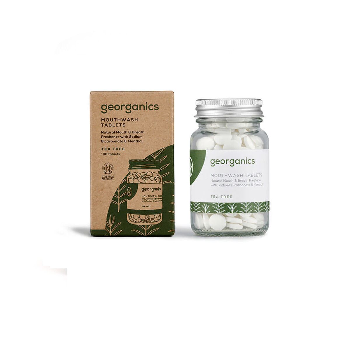 Mouthwash Georganics Tablet Tea tree 180 Units -  Health and personal care, Oral care -  Georganics.