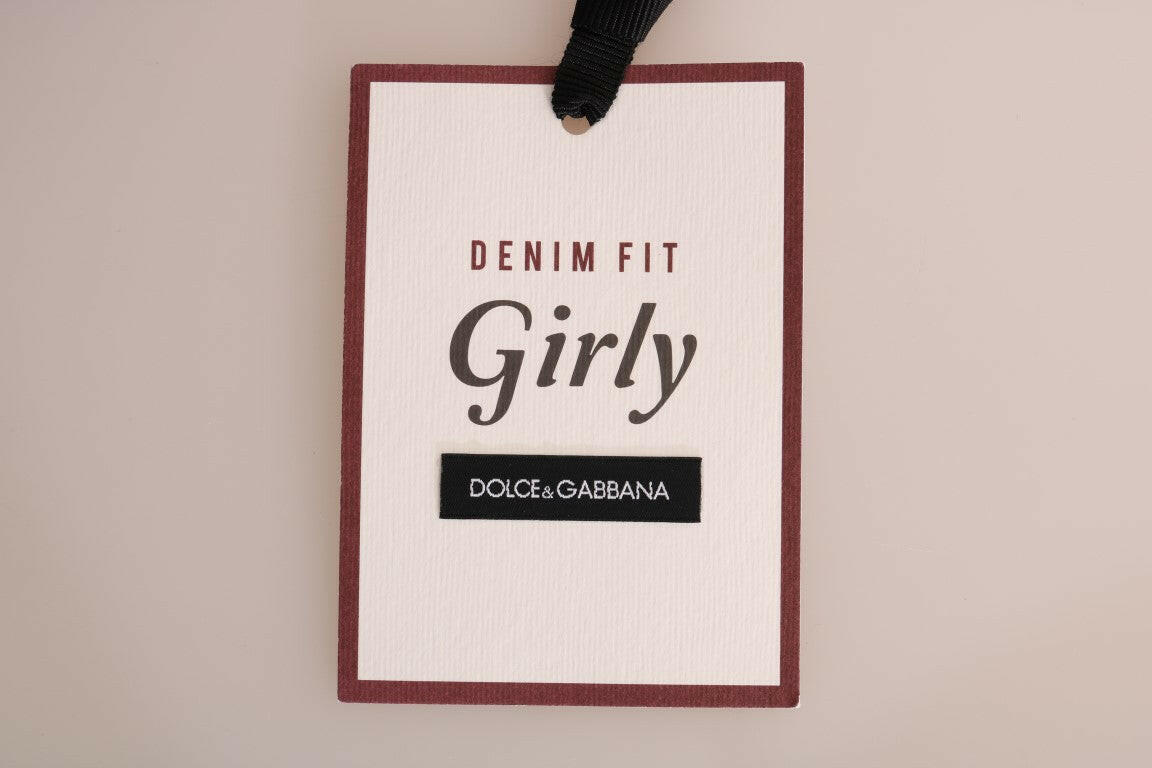 Dolce & Gabbana Blue GIRLY Striped Cotton Jeans -   -  Dolce & Gabbana.