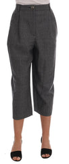 Dolce & Gabbana Gray Wool Capri Pants -   -  Dolce & Gabbana.