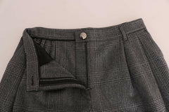 Dolce & Gabbana Gray Wool Capri Pants -   -  Dolce & Gabbana.