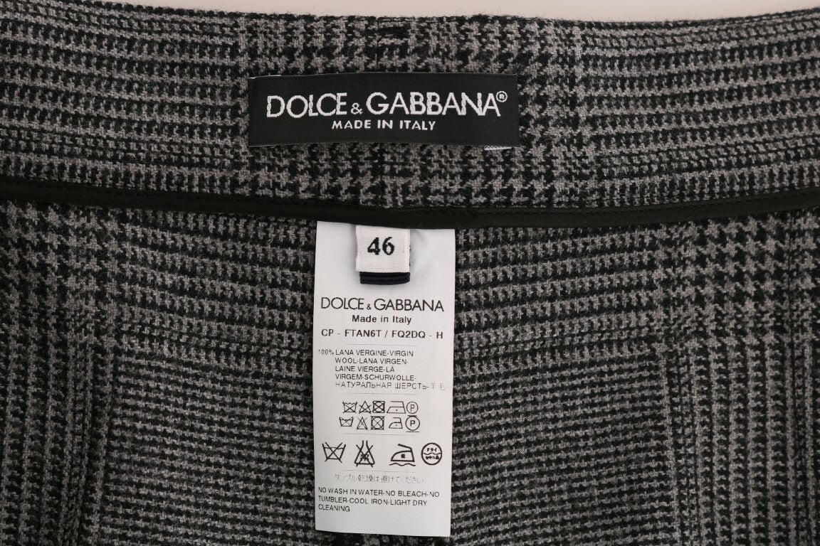 Dolce & Gabbana Gray Wool Capri Pants -   -  Dolce & Gabbana.