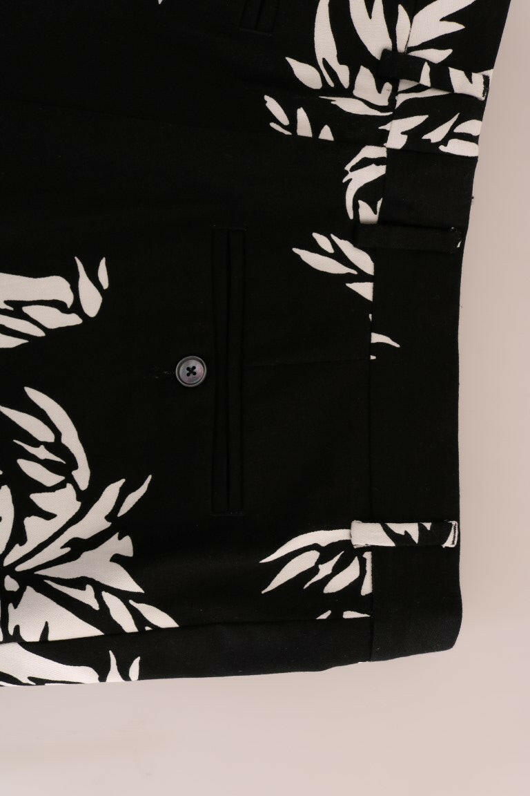 Dolce & Gabbana Black Tree Cotton Stretch Pants -   -  Dolce & Gabbana.