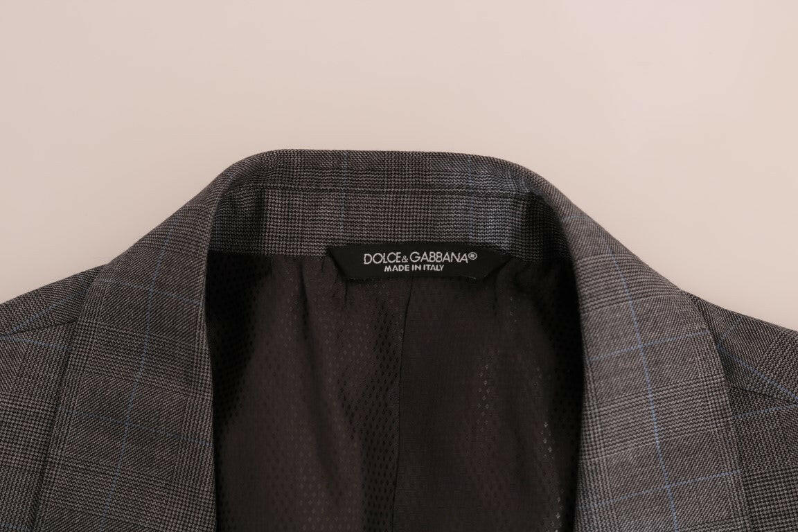 Dolce & Gabbana Gray Wool MARTINI Slim Blazer -   -  Dolce & Gabbana.