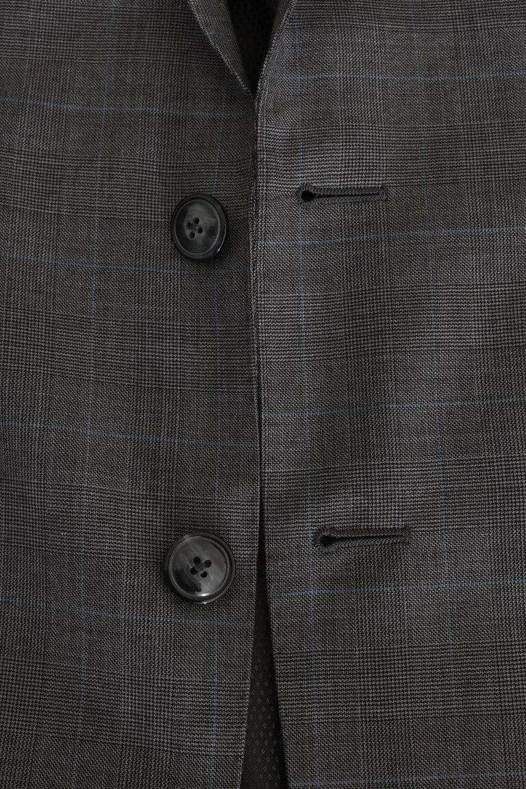 Dolce & Gabbana Gray Wool MARTINI Slim Blazer -   -  Dolce & Gabbana.