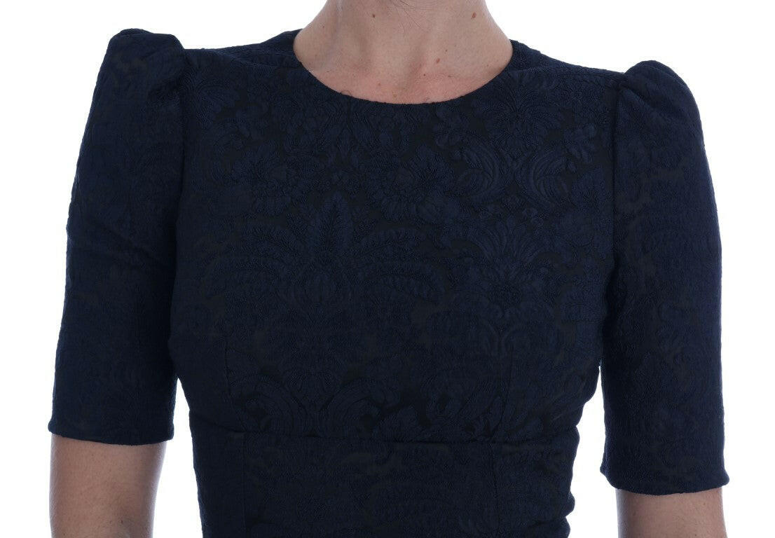 Dolce & Gabbana Black Blue Flare Mini Dress -   -  Dolce & Gabbana.