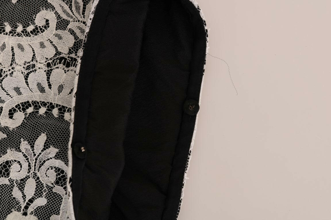 Dolce & Gabbana Black Silk Floral Lace Kaftan Dress -   -  Dolce & Gabbana.