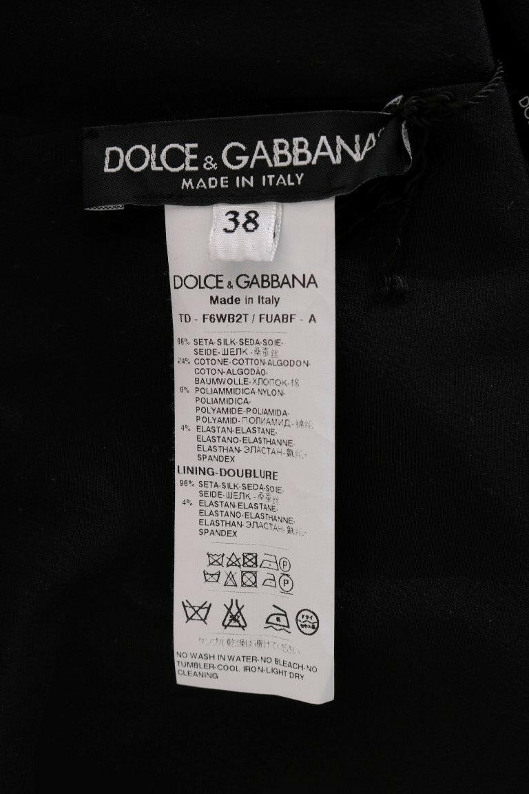 Dolce & Gabbana Black Silk Floral Lace Kaftan Dress -   -  Dolce & Gabbana.
