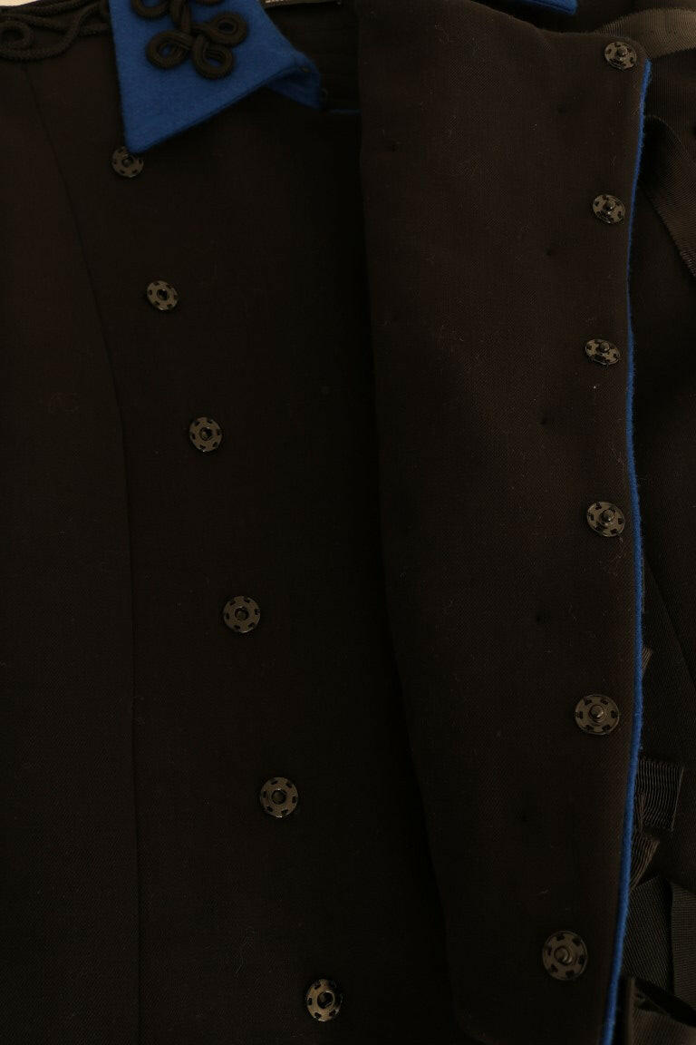 Dolce & Gabbana Black Wool Trench Jacket -   -  Dolce & Gabbana.