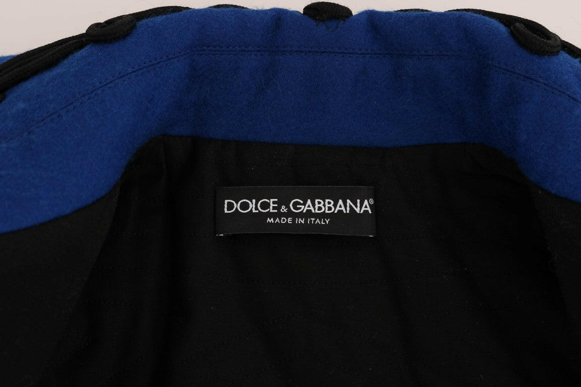 Dolce & Gabbana Black Wool Trench Jacket -   -  Dolce & Gabbana.