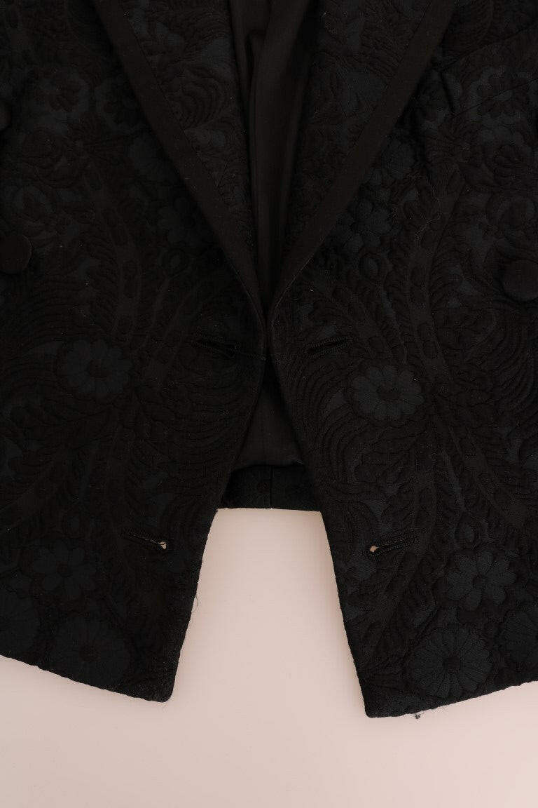 Dolce & Gabbana Black Brocade Blazer Jacket -   -  Dolce & Gabbana.
