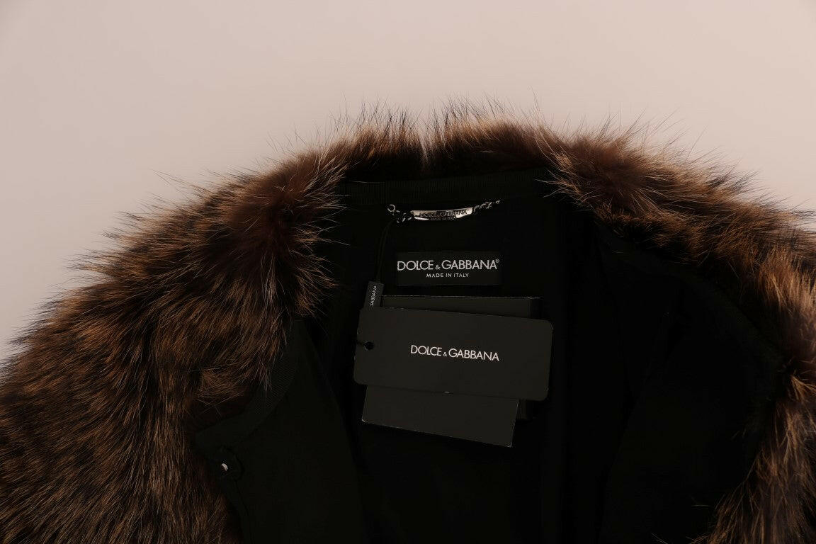 Dolce & Gabbana Brown Raccoon Fur Coat Jacket -   -  Dolce & Gabbana.