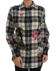 Dolce & Gabbana Black White Fairy Tale Crystal Shirt -   -  Dolce & Gabbana.