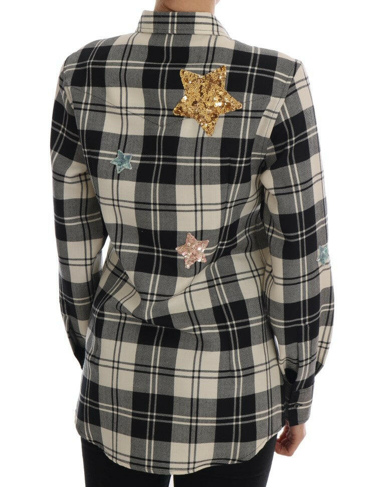 Dolce & Gabbana Black White Fairy Tale Crystal Shirt -   -  Dolce & Gabbana.