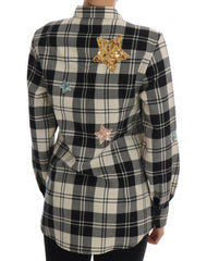 Dolce & Gabbana Black White Fairy Tale Crystal Shirt -   -  Dolce & Gabbana.