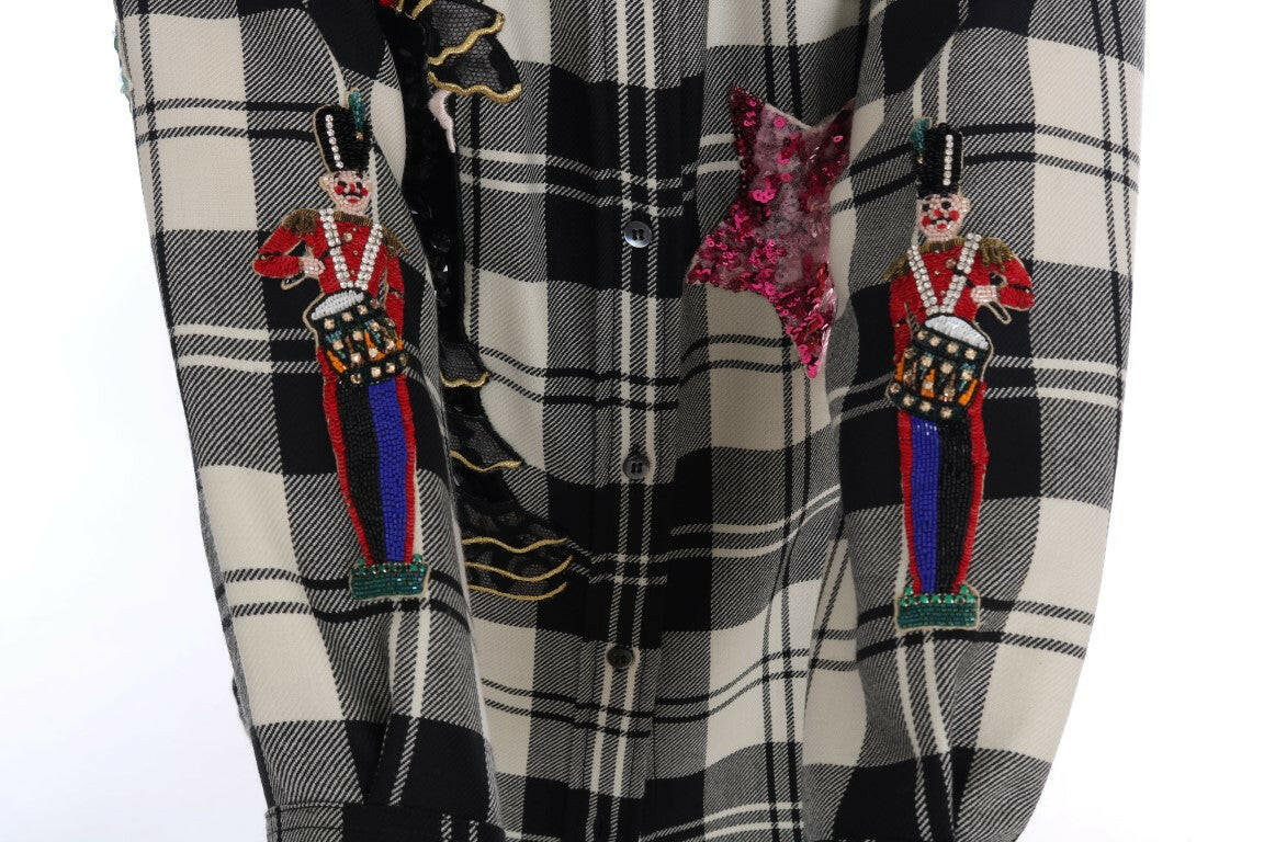 Dolce & Gabbana Black White Fairy Tale Crystal Shirt -   -  Dolce & Gabbana.
